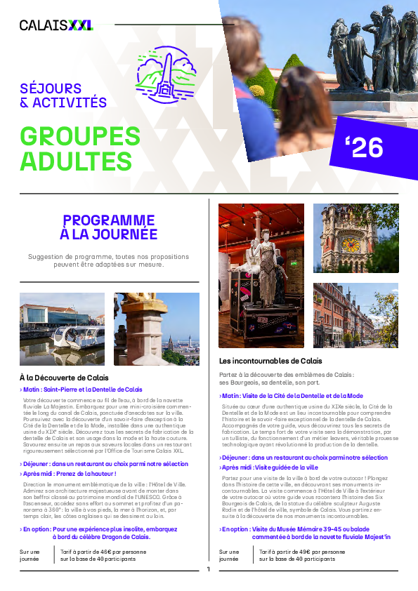 Catalogue Groupes d'adultes 2026