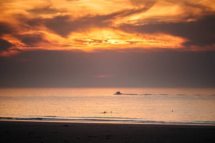 calais plage calais coucher soleil hiver