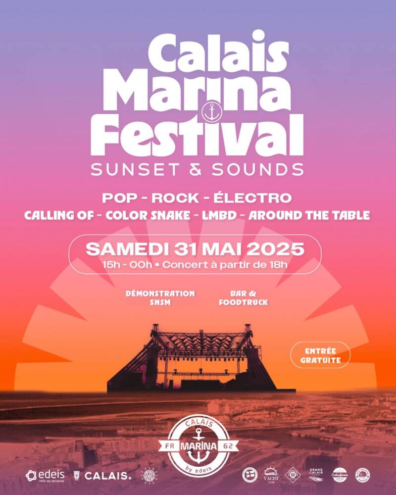 L'affiche de la première édition du Calais Marina Festival