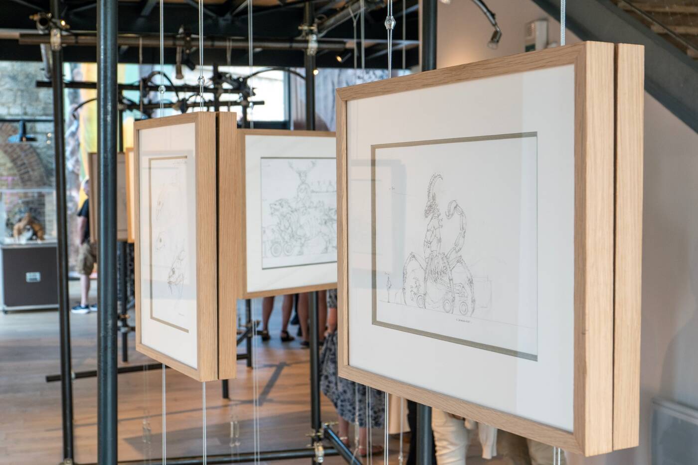 Le croquis original de la Gardienne des Ténèbres de la Compagnie la Machine, exposé dans le logis du Major du Fort Risban à Calais.