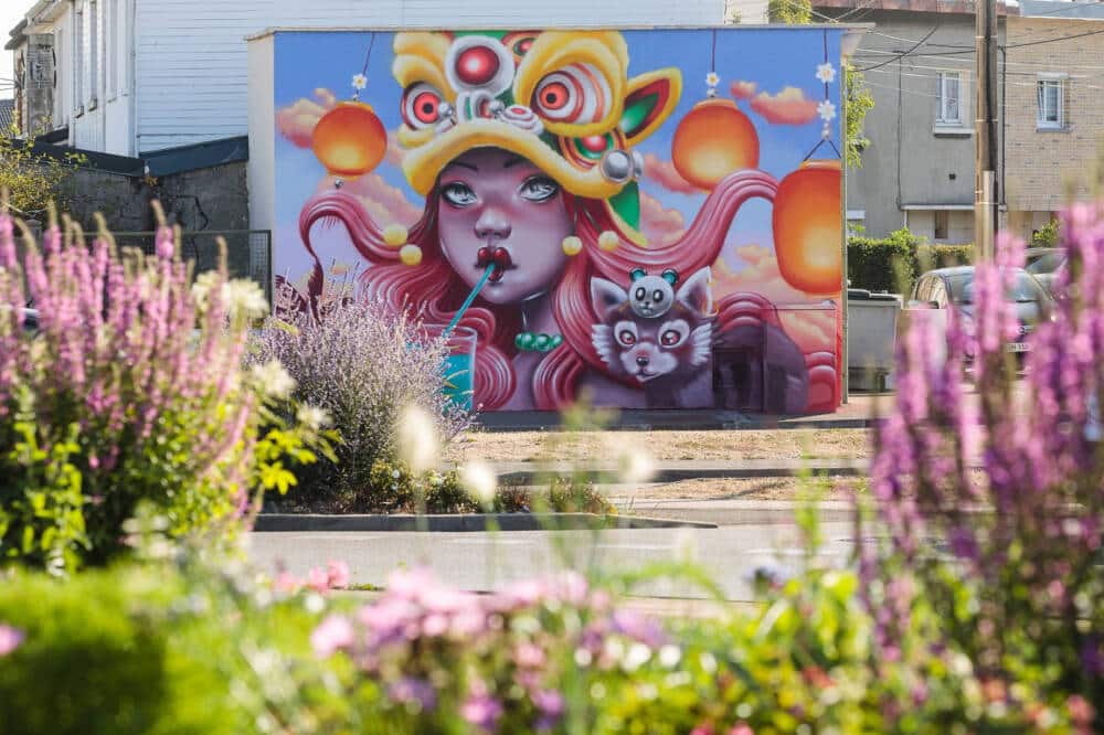 L'œuvre Street-art de Kaldea visible au Boulevard Salengro à Calais.