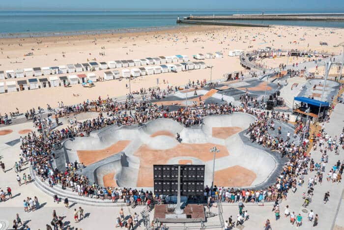 Le Skatepark de Calais La Plage Le Skatepark de Calais La Plage lors de compétitions.