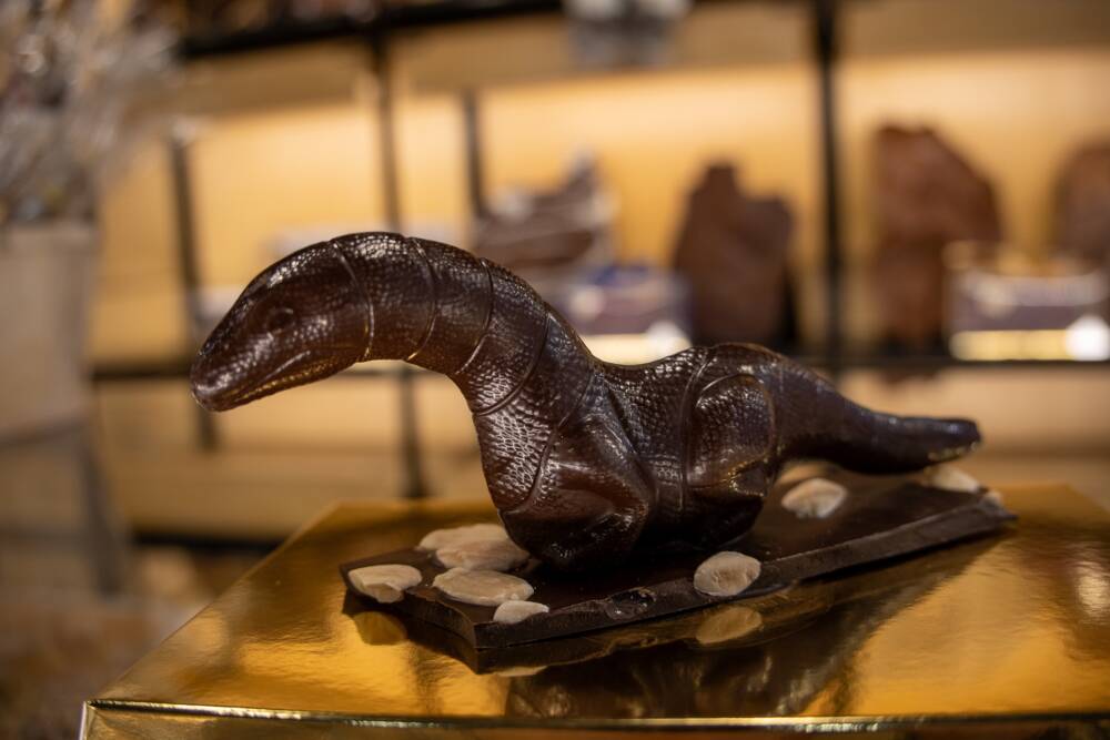 Le varan de Voyage en Chocolat de l'Atelier du Chocolat à Calais