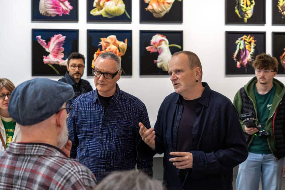 Photo des artistes Galante et Lancman présents au vernissage de leur exposition au Musée des Beaux-Arts de Calais