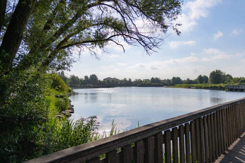 Panorama des Terres Saint Roch et ses étendues d'eau.