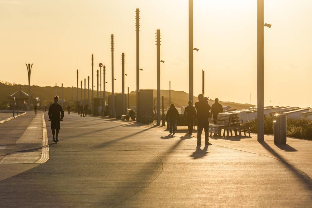 Platelage de la digue de Calais
