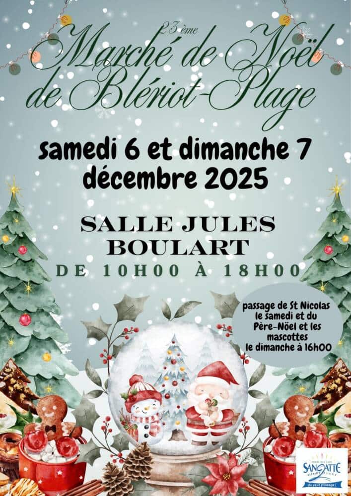 Affiche Marché Noel Blériot 2025