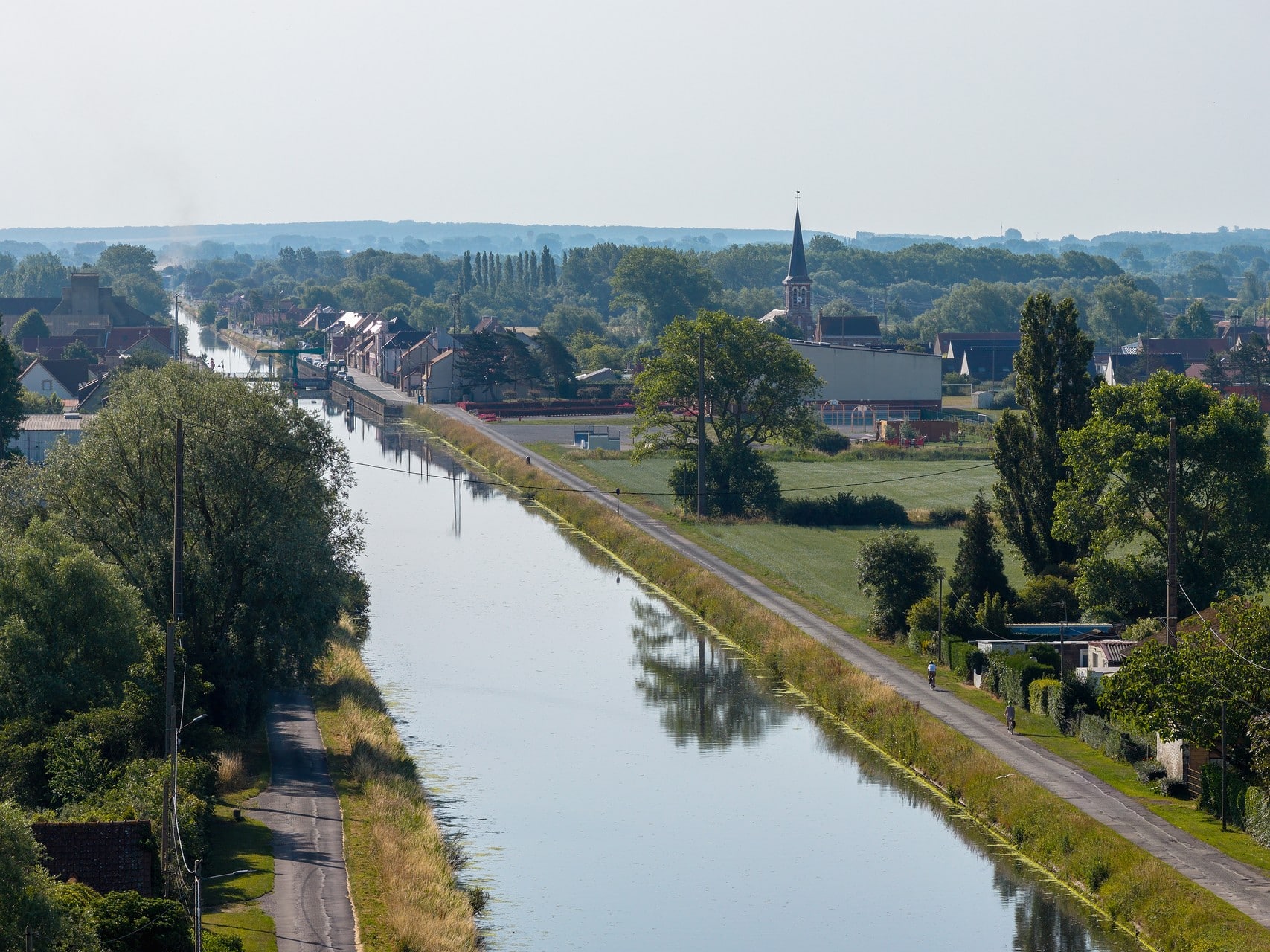 Luftaufnahme der Angriffe