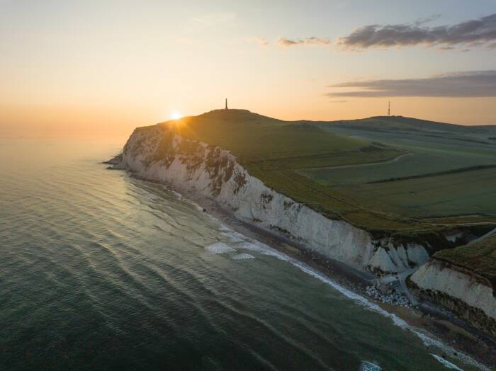Cap Blanc-Nez au soleil couchant