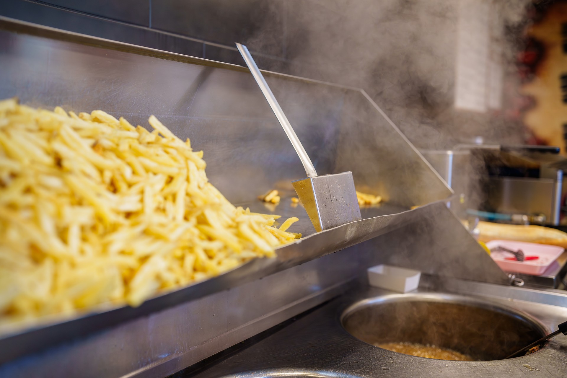 Friterie et bacs de cuisson